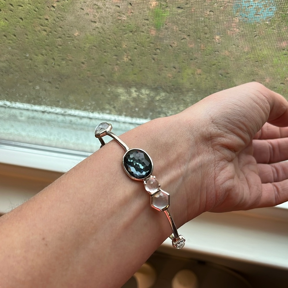 Ippolita 10 stone bangle sterling like new
